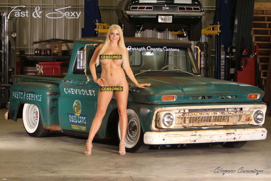 Playboy Model Nude With Chevy C Poster Fast Sexy